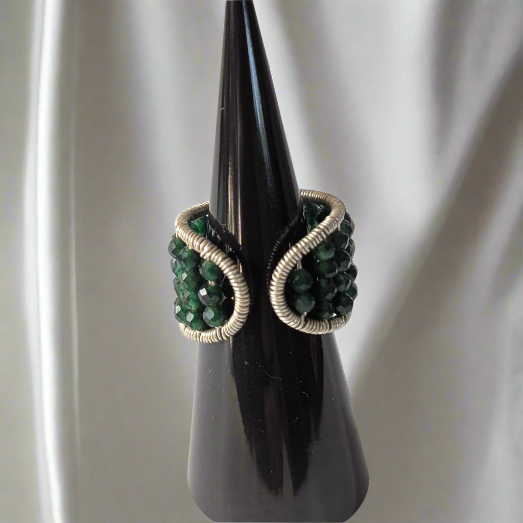 Safir ring - 4 rækker