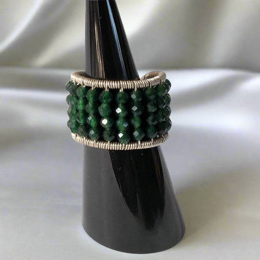 Safir ring - 4 rækker